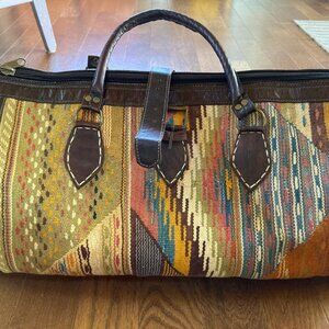 Kilim Leather Duffle Bag